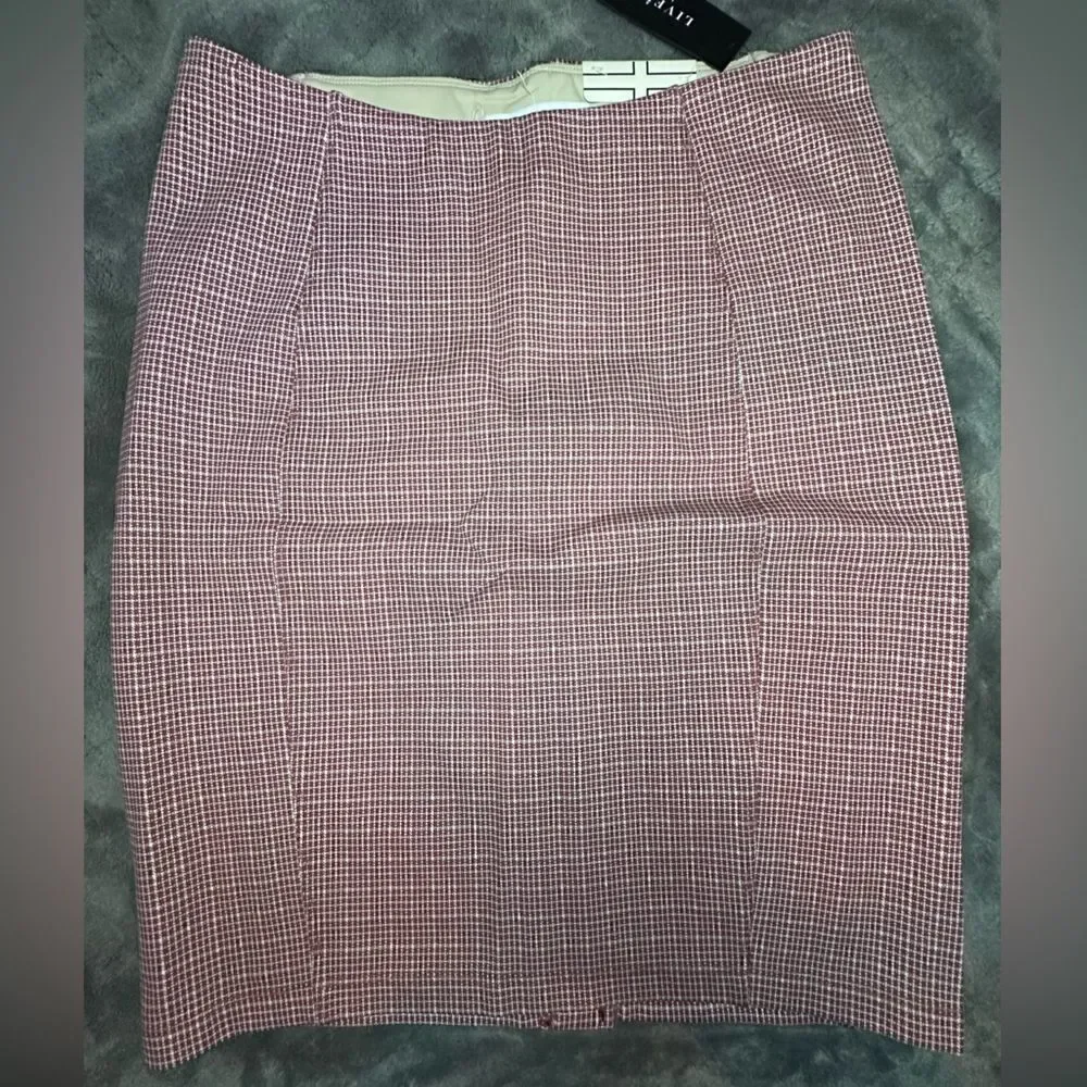 NWTs Liverpool Plaid Pencil Skirt Size 8 Petite